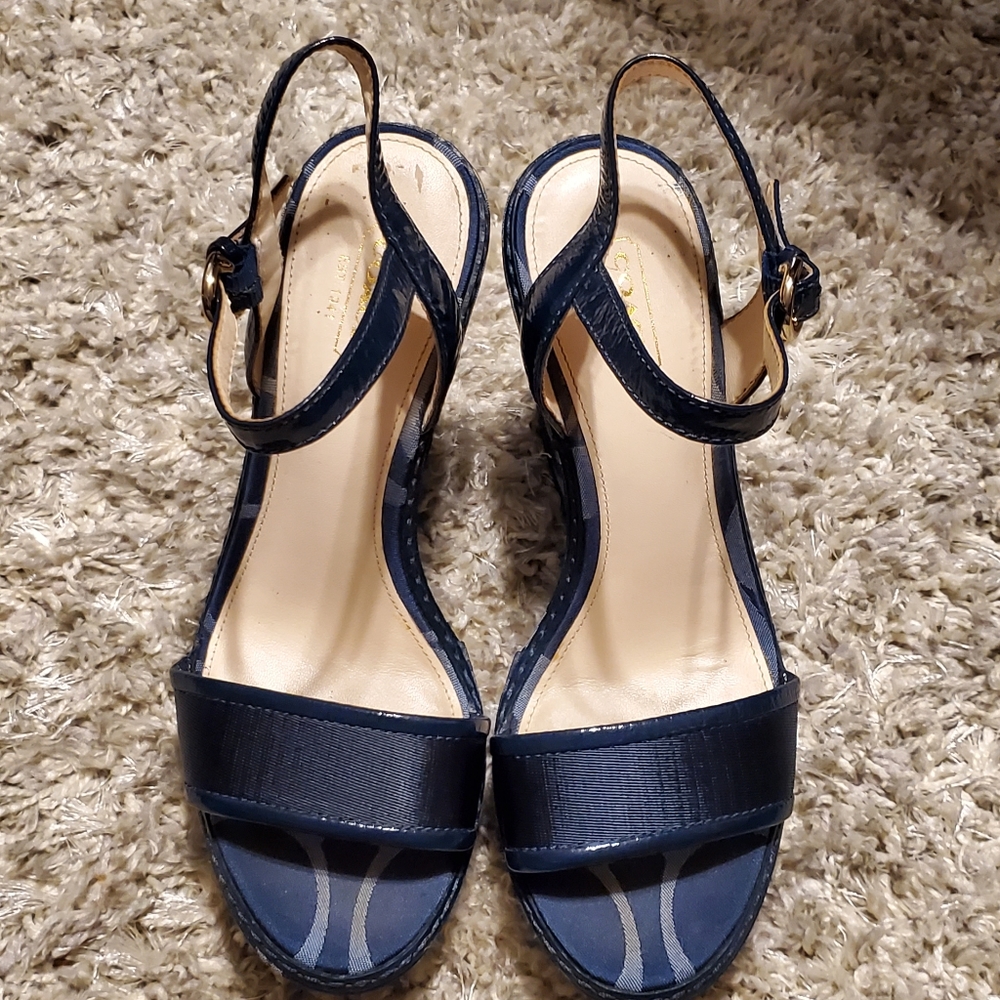 Coach heel wedges.